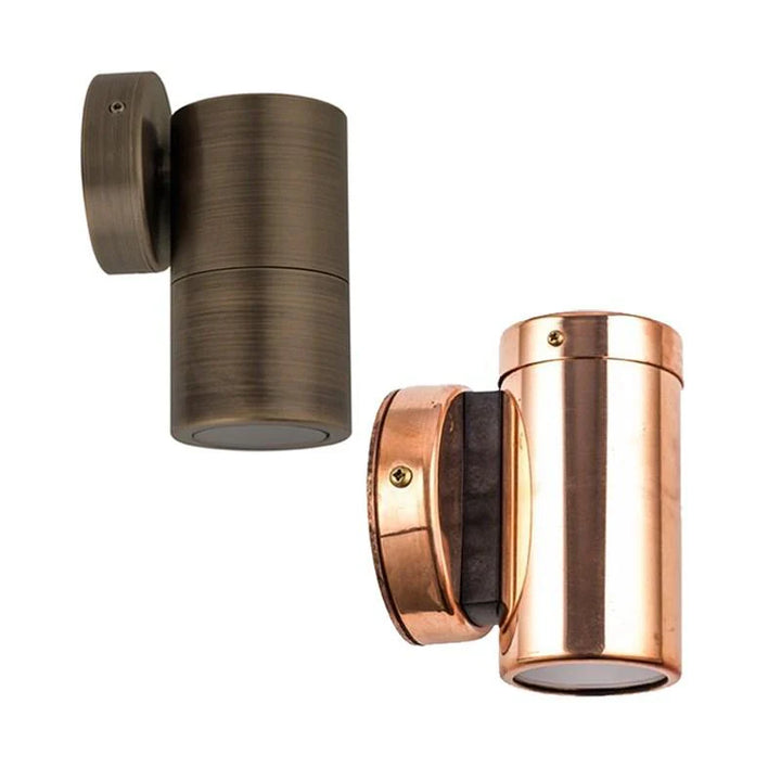 Exterior Wall Pillar Light Fixed MR16 - Antique Brass/Copper