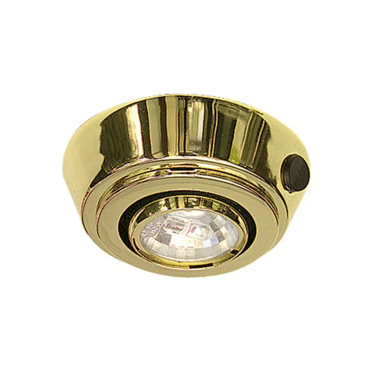 Eyeball Surface Mount Switch Cabinet Light - 20W White/Brass