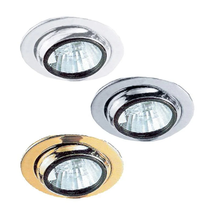 Eyeball Tiltable Cabinet Light - 20W G4 in White/Satin Chrome/Brass