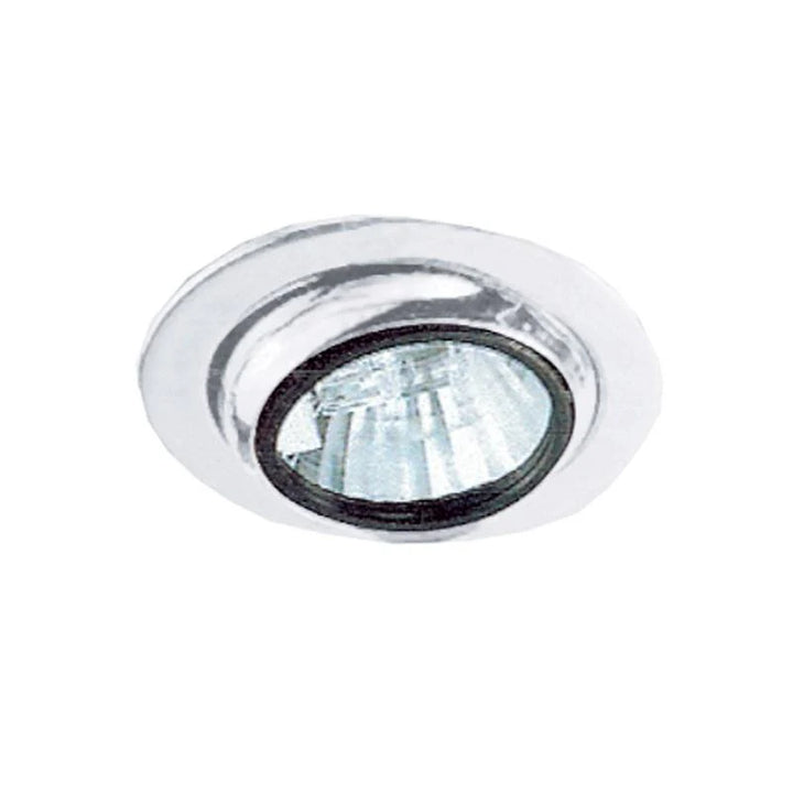 Eyeball Tiltable Cabinet Light - 20W G4 in White/Satin Chrome/Brass