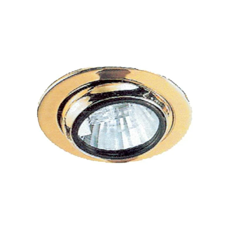 Eyeball Tiltable Cabinet Light - 20W G4 in White/Satin Chrome/Brass