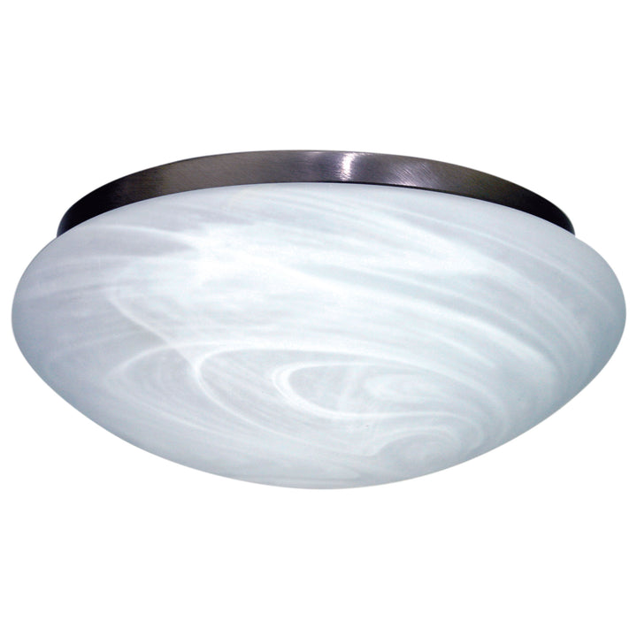 FAN CLIPPER Satin Chrome Ceiling Fan Light | Alabaster Glass