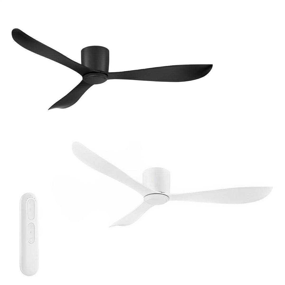 54" Instinct DC Ceiling Fan Black, White FC1100133 Mercator Lighting