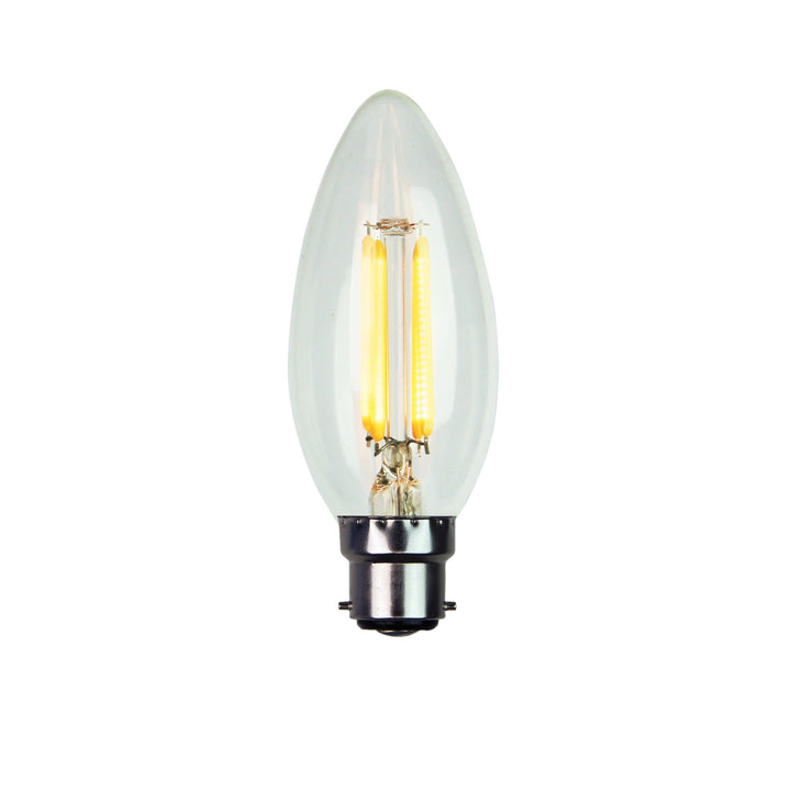 FILAMENT LED C35 4000K B22 – Dimmable Candle-Style LED Globe