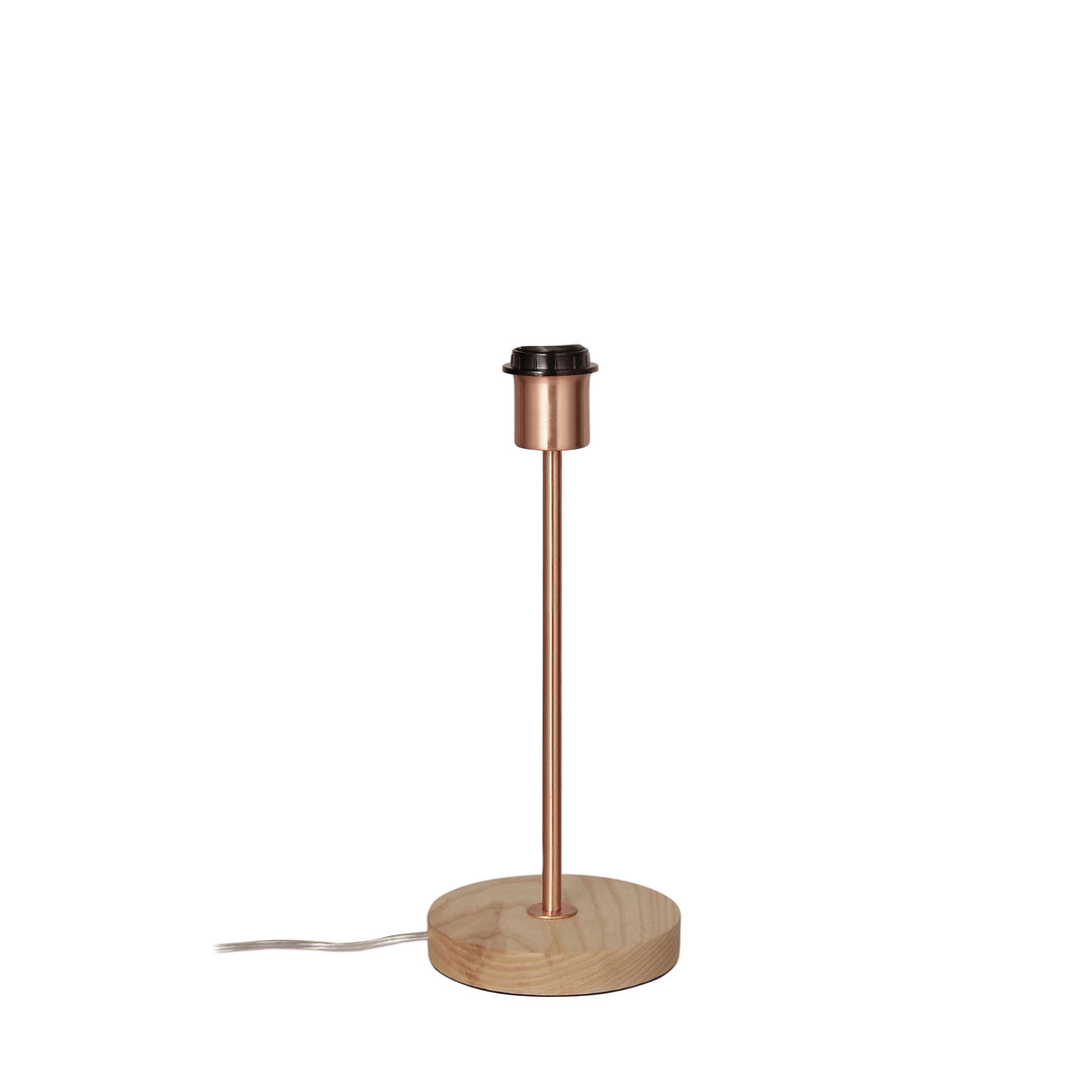 FINO Base Copper Table Lamp – Timber and Copper E27