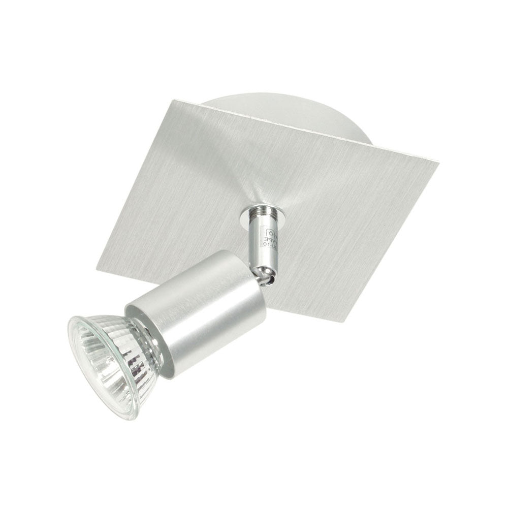 FORM 1LT Satin Aluminium GU10 Spotlight
