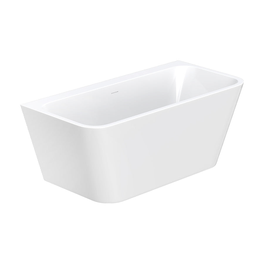 Delta Back-To-Wall Acrylic Bath, Gloss White, 1500mm - Pilbara Bathroom Warehouse Perth and regional Western Australia