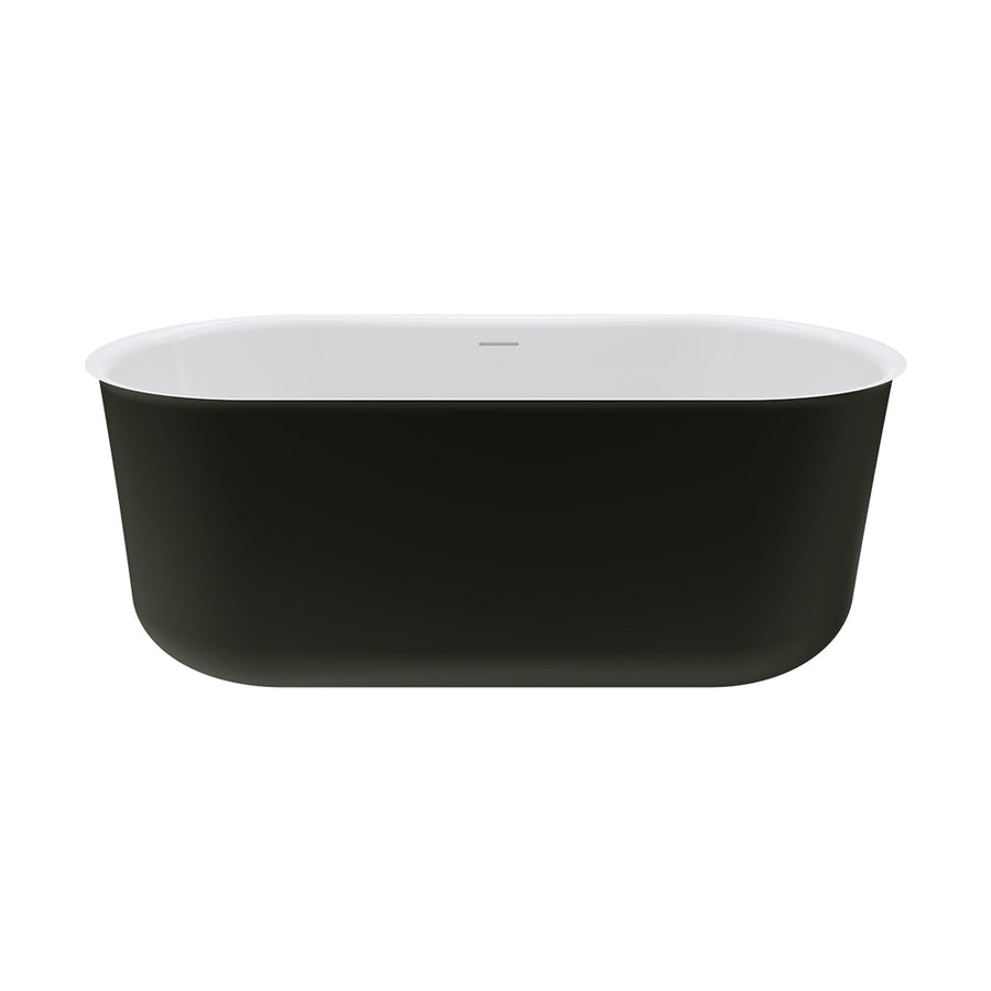 Windsor Freestanding Acrylic Bath, Matte Black, 1500mm - Pilbara Bathroom Warehouse Perth and regional Western Australia