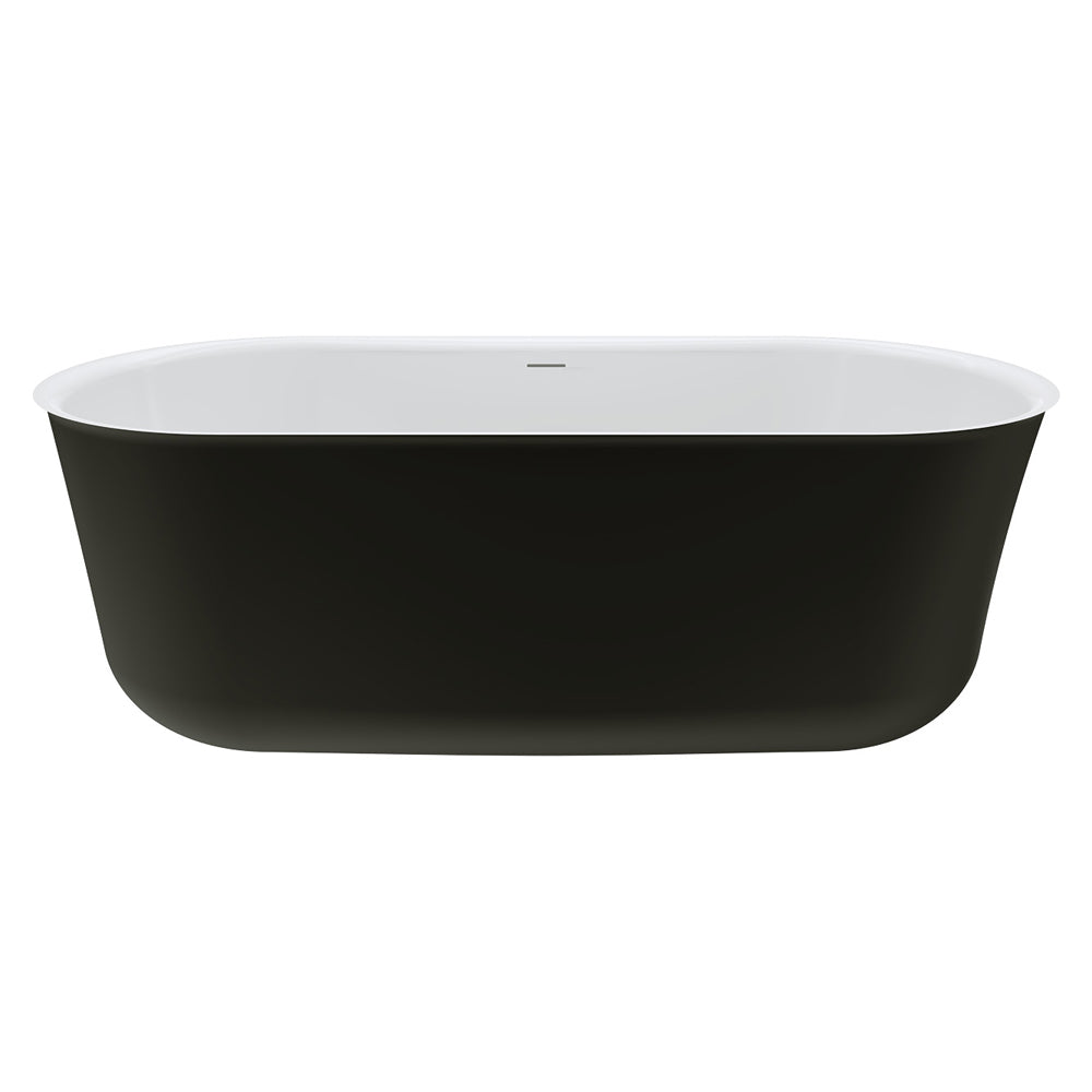 Windsor Freestanding Acrylic Bath, Matte Black, 1700mm - Pilbara Bathroom Warehouse Perth and regional Western Australia