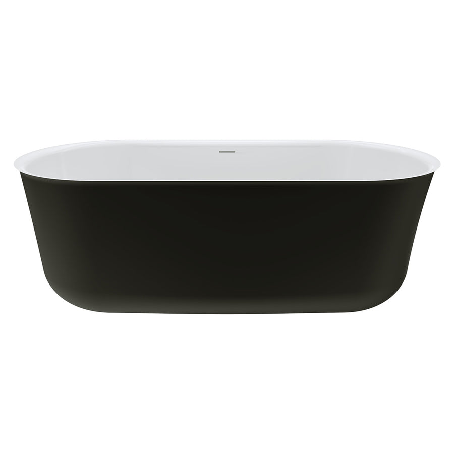 Windsor Freestanding Acrylic Bath, Matte Black, 1700mm - Pilbara Bathroom Warehouse Perth and regional Western Australia