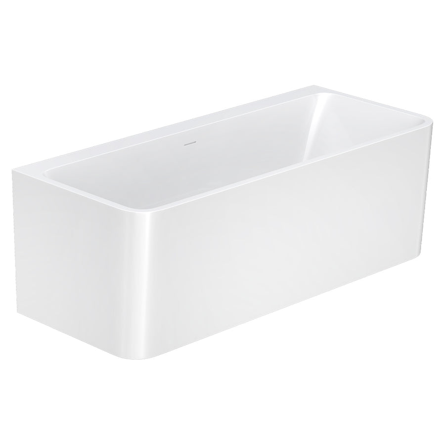 Delta Back-To-Wall Acrylic Bath with Overflow, 1700mm - Pilbara Bathroom Warehouse Perth and regional Western Australia