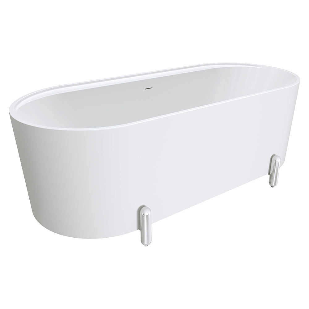 Aluca Freestanding with Legs, 1700mm Matte White – Pilbara Bathroom Warehouse Perth and regional Western Australia