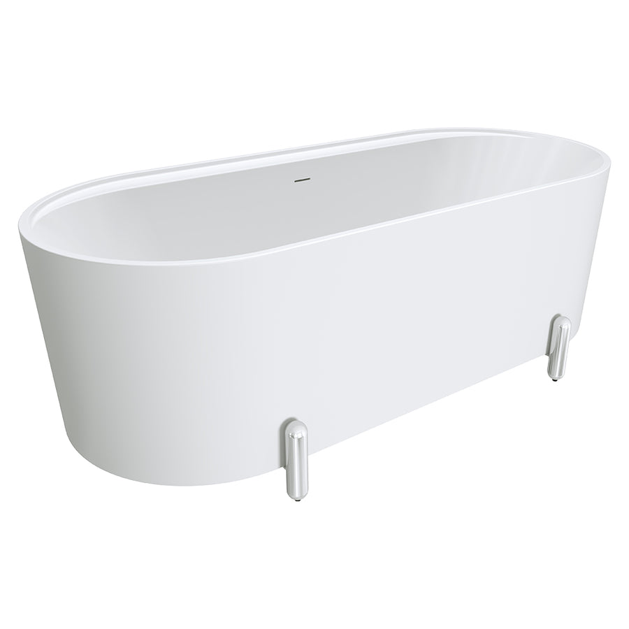 Aluca Freestanding with Legs, 1700mm Matte White – Pilbara Bathroom Warehouse Perth and regional Western Australia