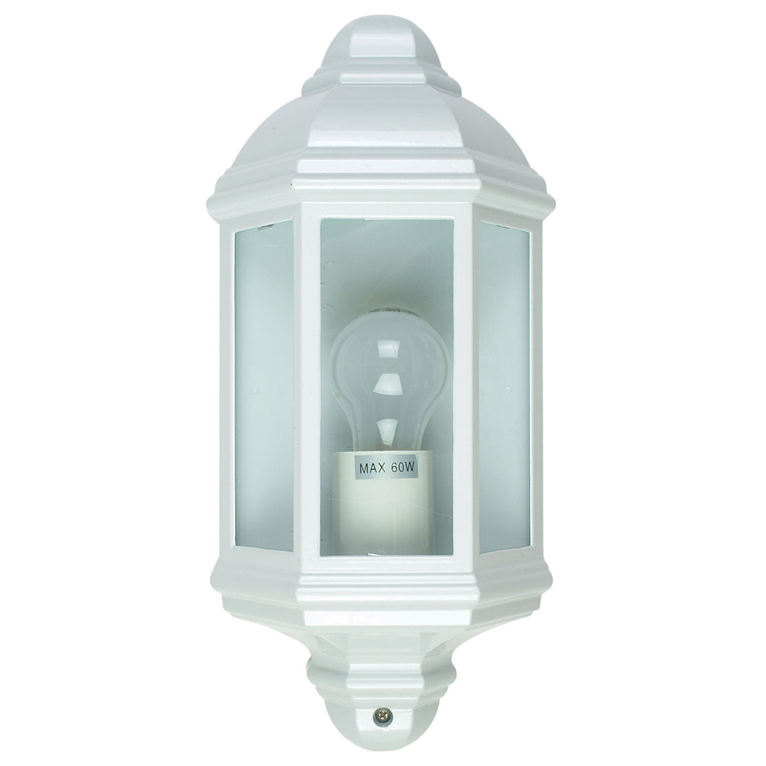 Fenchurch Traditional Outdoor Wall Sconce – Classic Flush-Mounted Light in White or Black