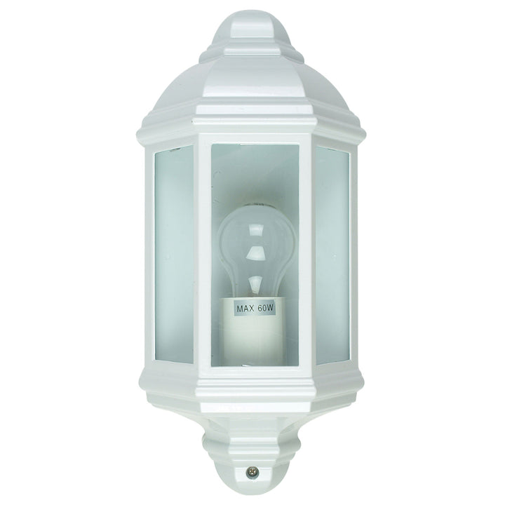 Fenchurch Traditional Outdoor Wall Sconce – Classic Flush-Mounted Light in White or Black
