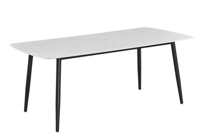 Fiore 180 x 90 White Marble Table