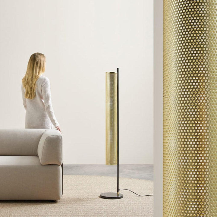 Fito LED Floor Lamp - Matt Black & Matt Brass