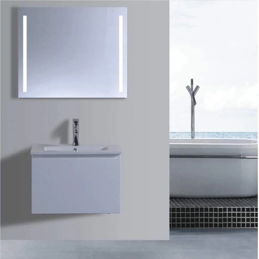 Flair Powder Room Cabinet - Wall-Hung Design with Ceramic Top in Various Finishes – Pilbara ...