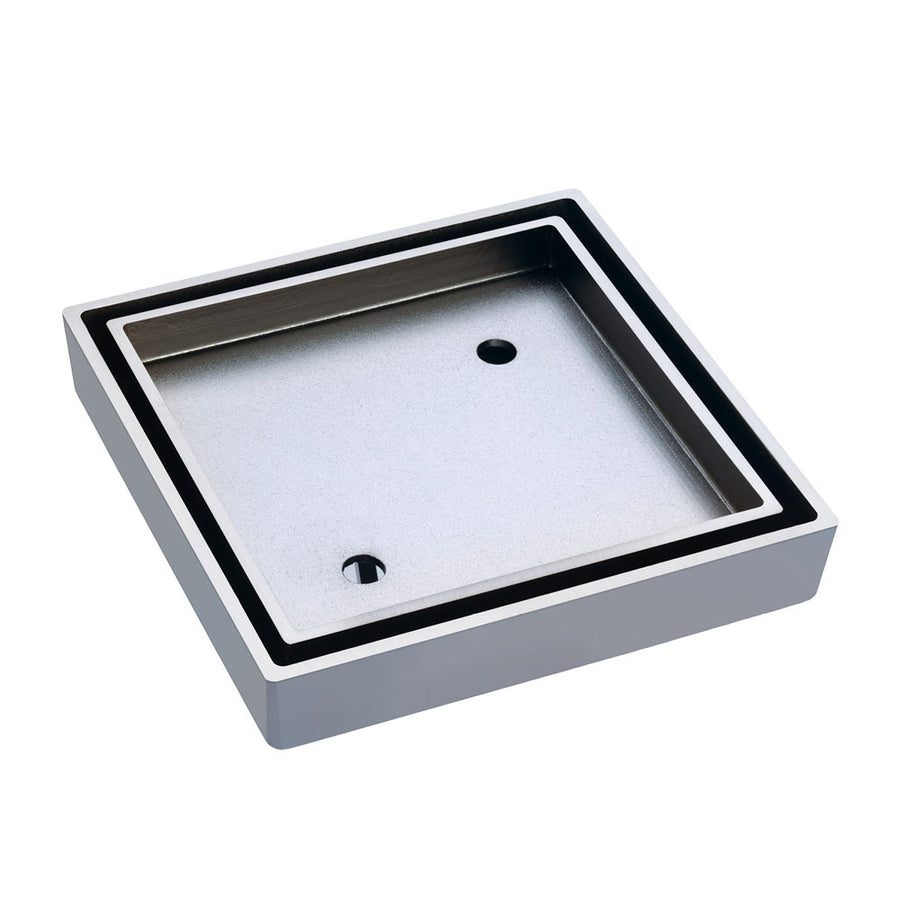 Square Tile Bed Floor Waste, 75mm Outlet, Chrome – Pilbara Bathroom Warehouse Perth and regional Western Australia