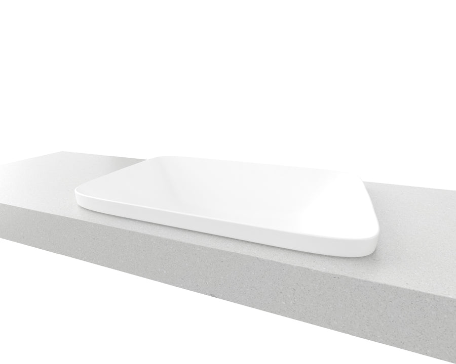 George Basin 600mm White Matt