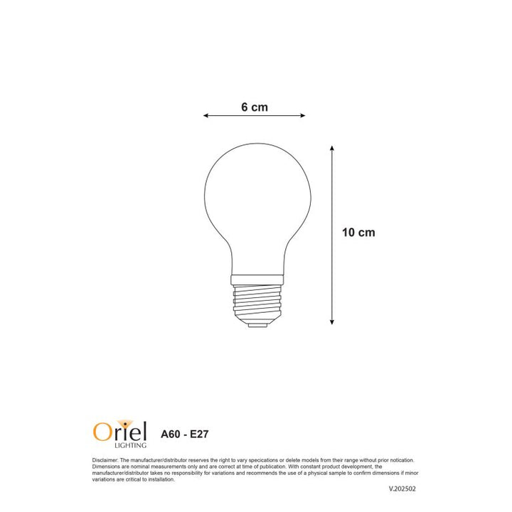 LED Filament A60 Dimmable 4W E27 2700K – premium home and bathroom accessory from Pilbara Bathroom Warehouse