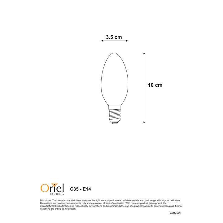LED Opal Matte C35 Dimmable E14 4W 2700K – premium home and bathroom accessory from Pilbara Bathroom Warehouse
