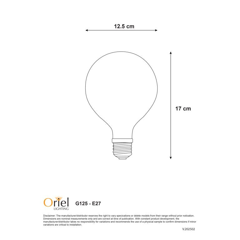 LED Opal Matte G125 Dimmable 10W E27 4000K – premium home and bathroom accessory from Pilbara Bathroom Warehouse