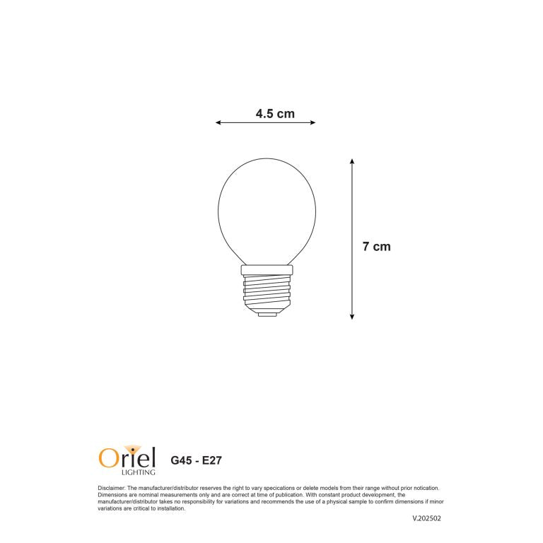 LED Opal Matte G45 Dimmable 4W E27 2700K – premium home and bathroom accessory from Pilbara Bathroom Warehouse