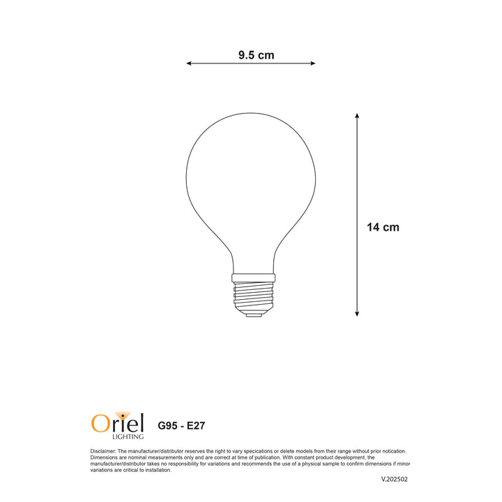 LED Opal Matte G95 4W Dimmable E27 4000K – premium home and bathroom accessory from Pilbara Bathroom Warehouse