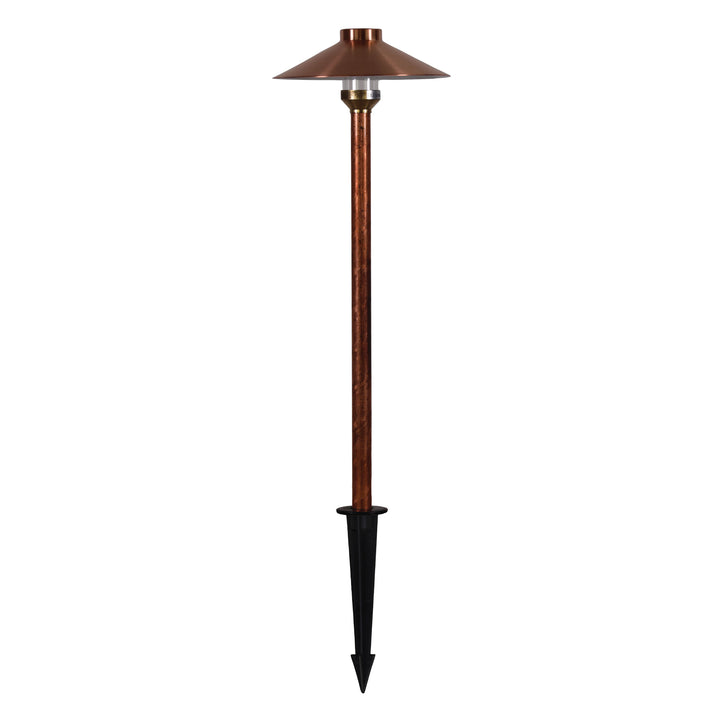 GOYA 160 12V Garden Spike Light – Copper with Clear Glass Diffuser