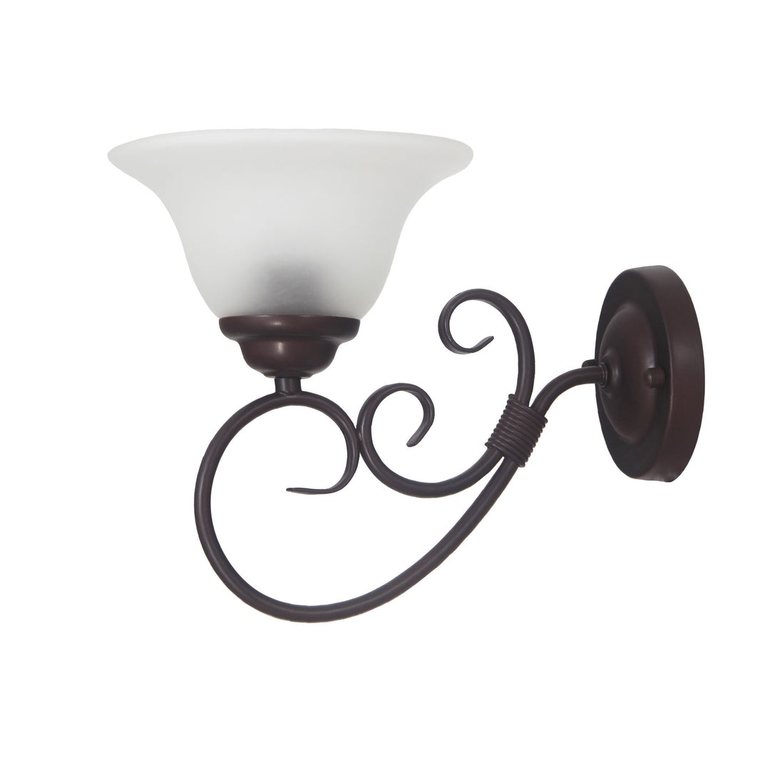 Gaston II Wall Light – Traditional Black & Frosted Glass