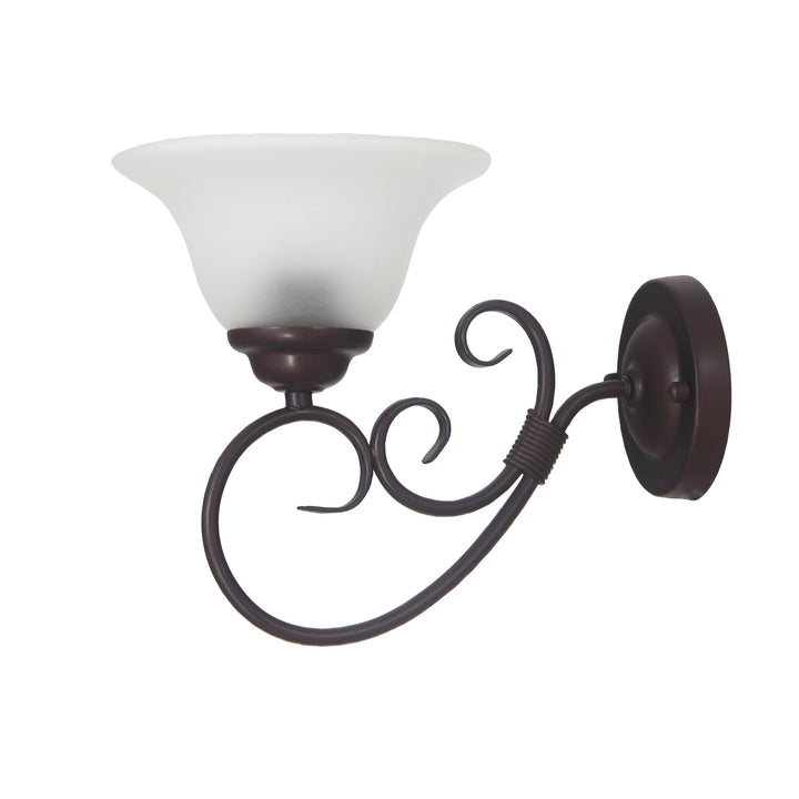 Gaston II Wall Light – Traditional Black & Frosted Glass
