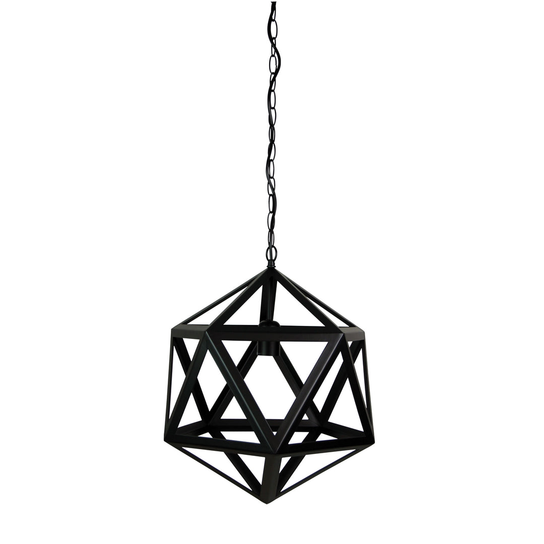 Geo 4-Light Pendant – Geometric Matt Black
