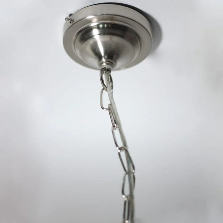 Gianna Elegant Metal Chandelier Light in Satin Nickel/Grey