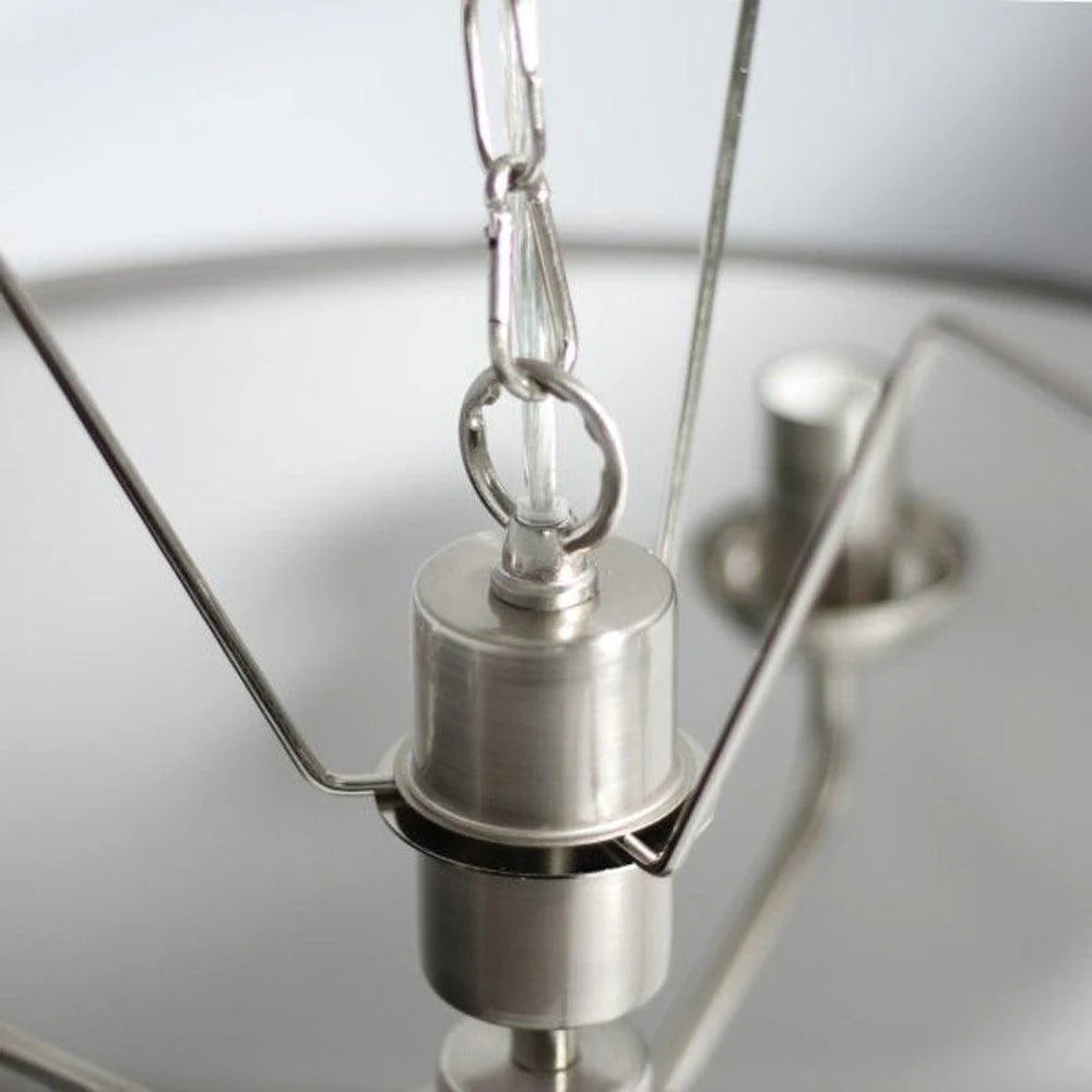 Gianna Elegant Metal Chandelier Light in Satin Nickel/Grey
