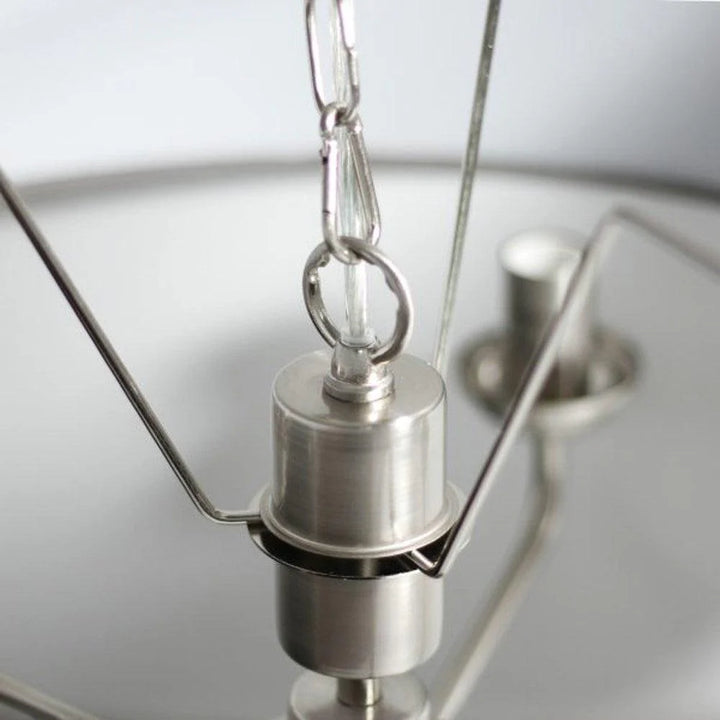 Gianna Elegant Metal Chandelier Light in Satin Nickel/Grey