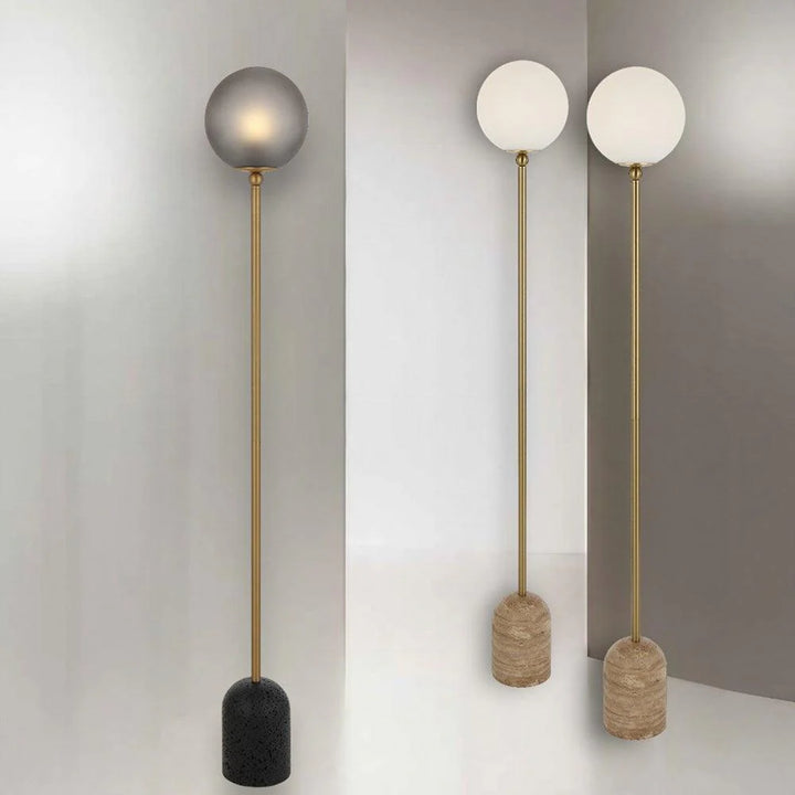 Gina Floor Lamp in Beige and Black