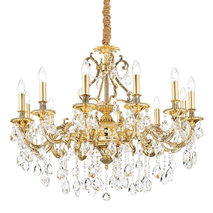 Gioconda Chandelier 12Lt in Silver and Gold