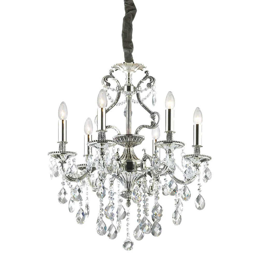 Gioconda Chandelier 6Lt in Silver and Gold