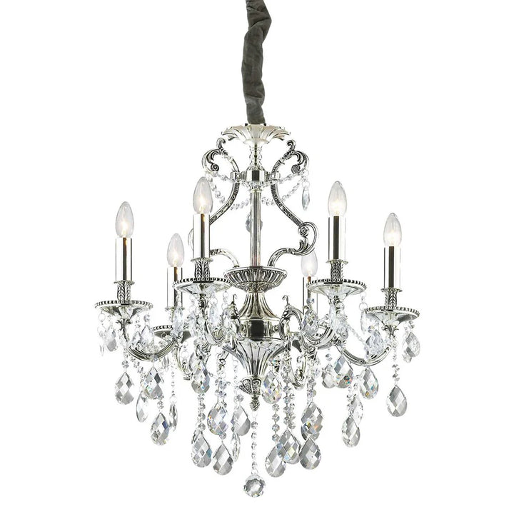 Gioconda Chandelier 6Lt in Silver and Gold