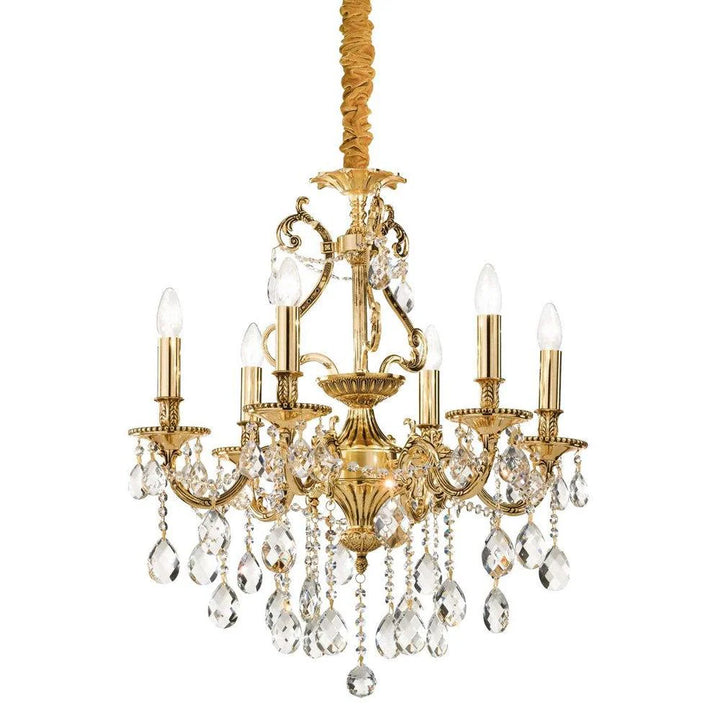 Gioconda Chandelier 6Lt in Silver and Gold