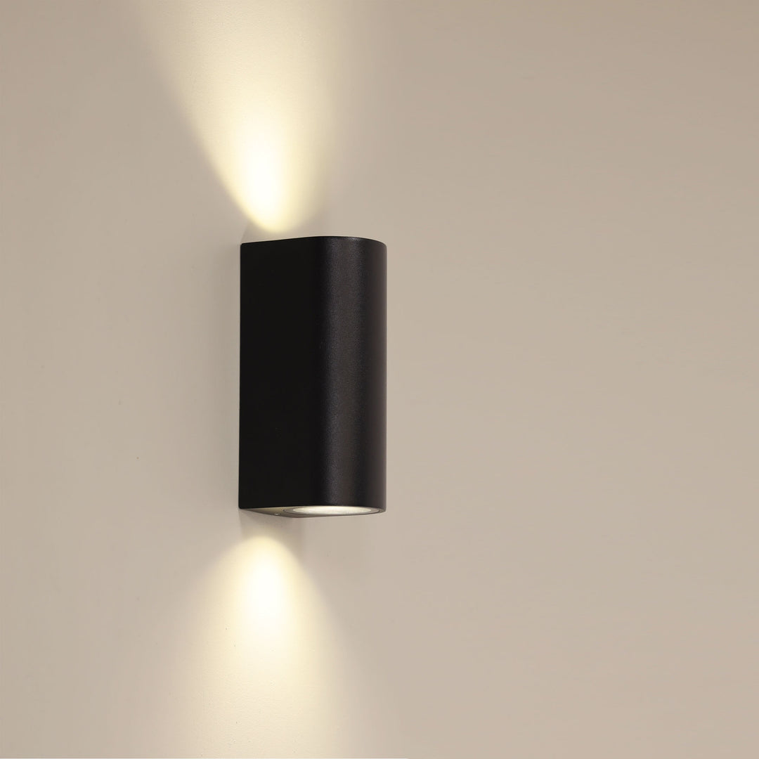 HERA TWIN Black and White Outdoor Wall Light
