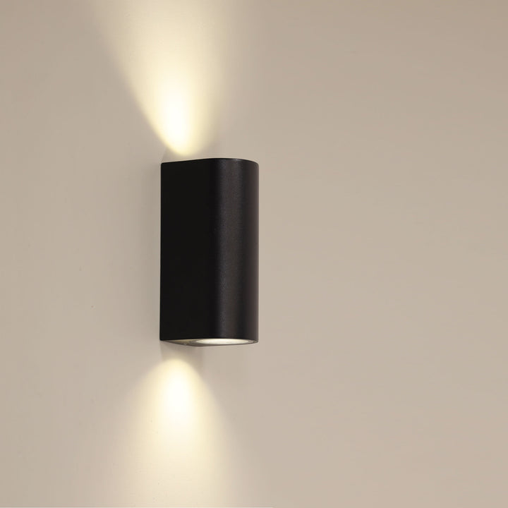 HERA TWIN Black and White Outdoor Wall Light