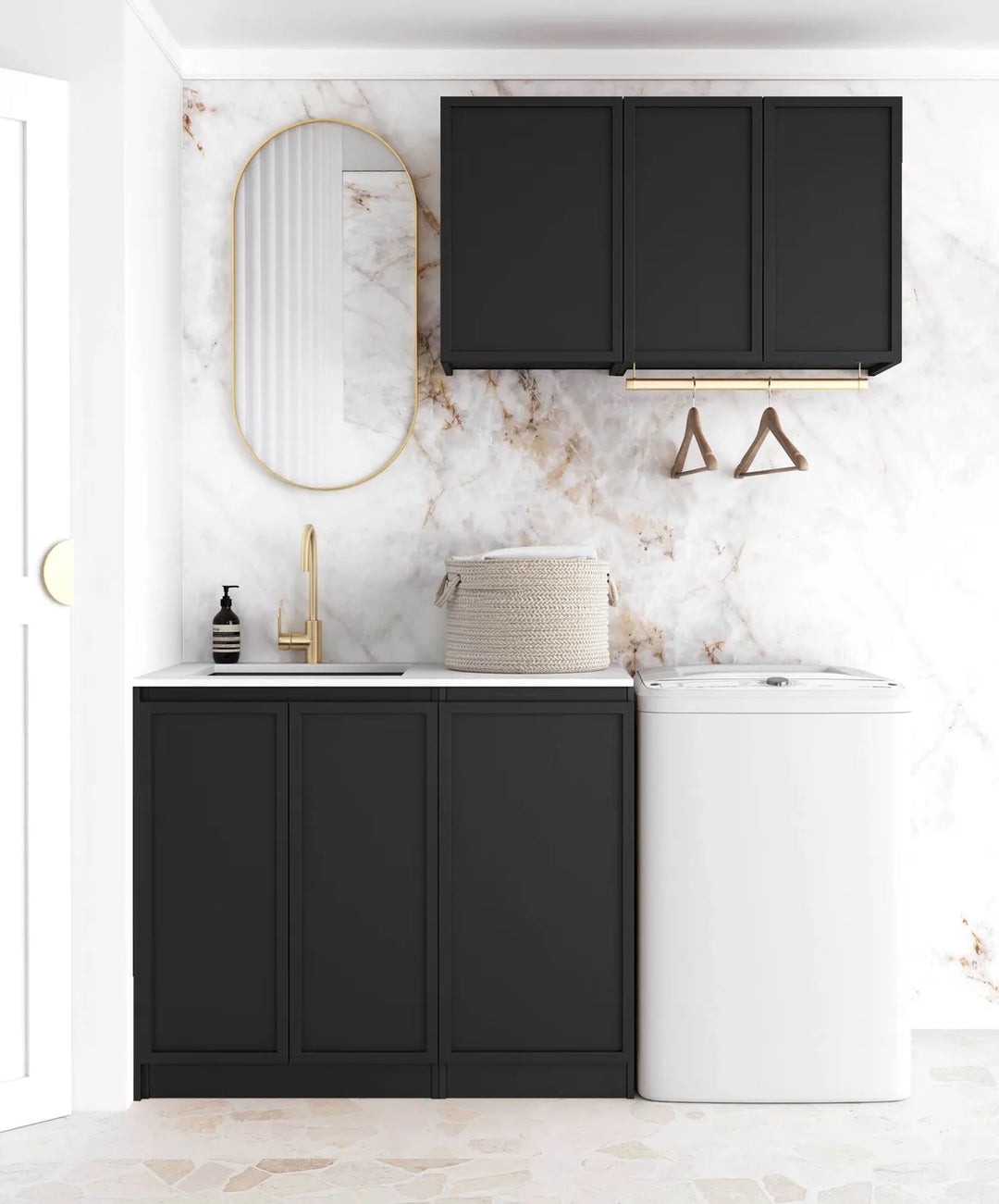 Hampshire Black Laundry Kit 1715x600x2100