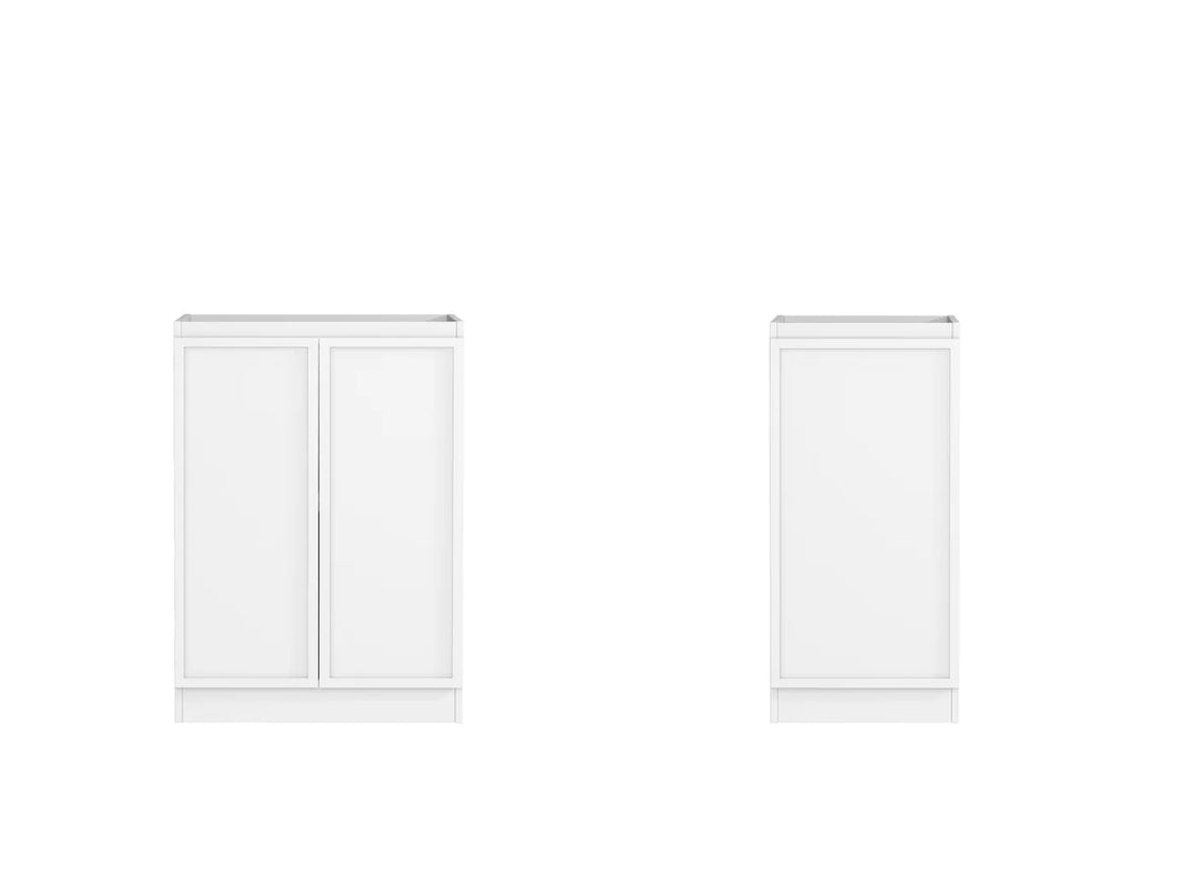 Hampshire White Base Laundry Cabinet with Stone Top and Sink 1060x600x900