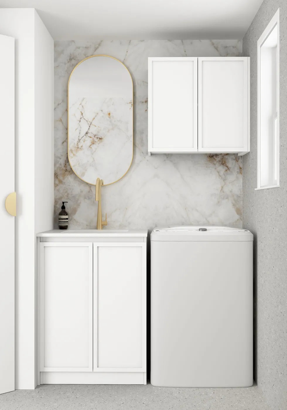 Hampshire White Mini Laundry Set | Compact and Stylish