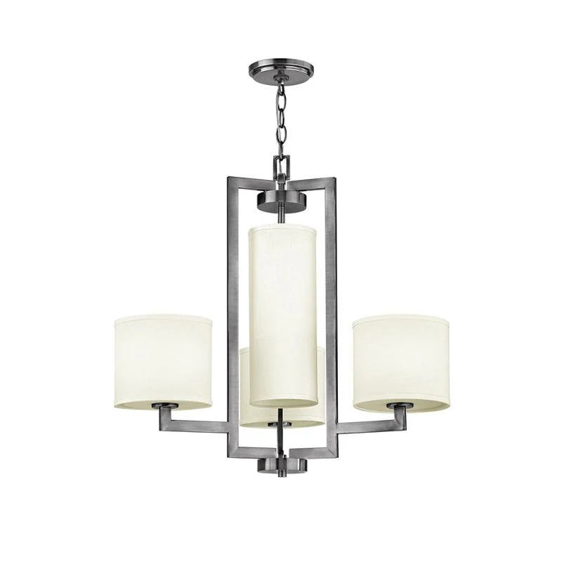 Hampton 4Lt Chandelier E27 in Antique Nickel