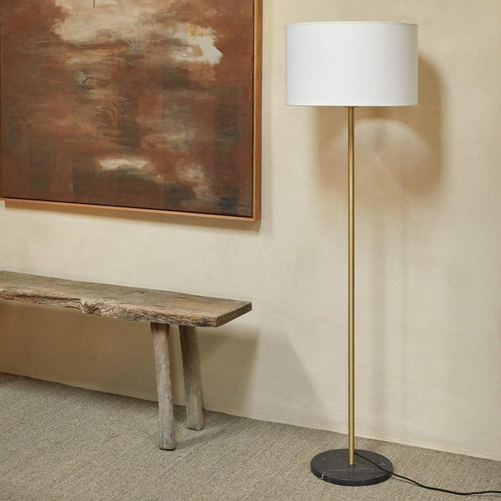 Hedra Floor Lamp in Matt Black or Matt Brass