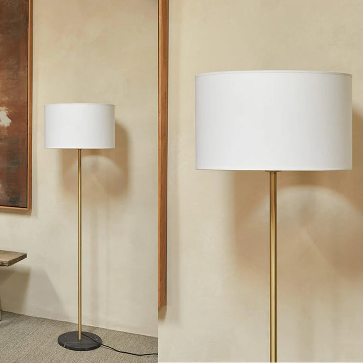 Hedra Floor Lamp in Matt Black or Matt Brass