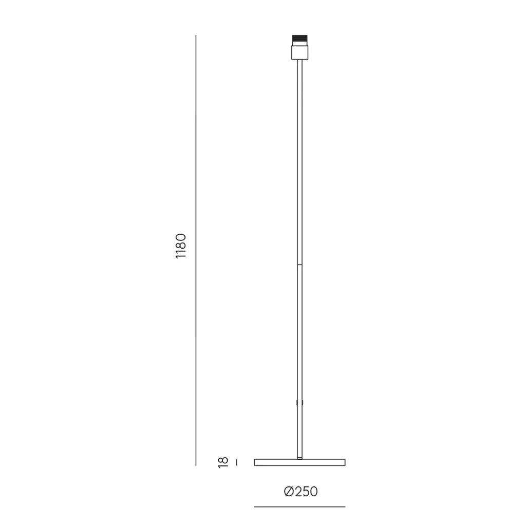 Hedra Floor Lamp in Matt Black or Matt Brass